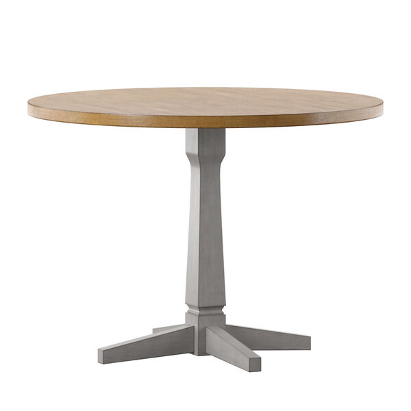 Anna Gray Round Two-Tone Dining Table, image 1